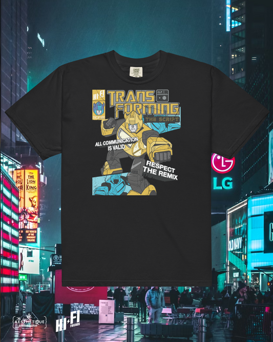 Aesthetiqe Philosophie x Hi-Fi Friends Collab: Transforming The Script Black Tee