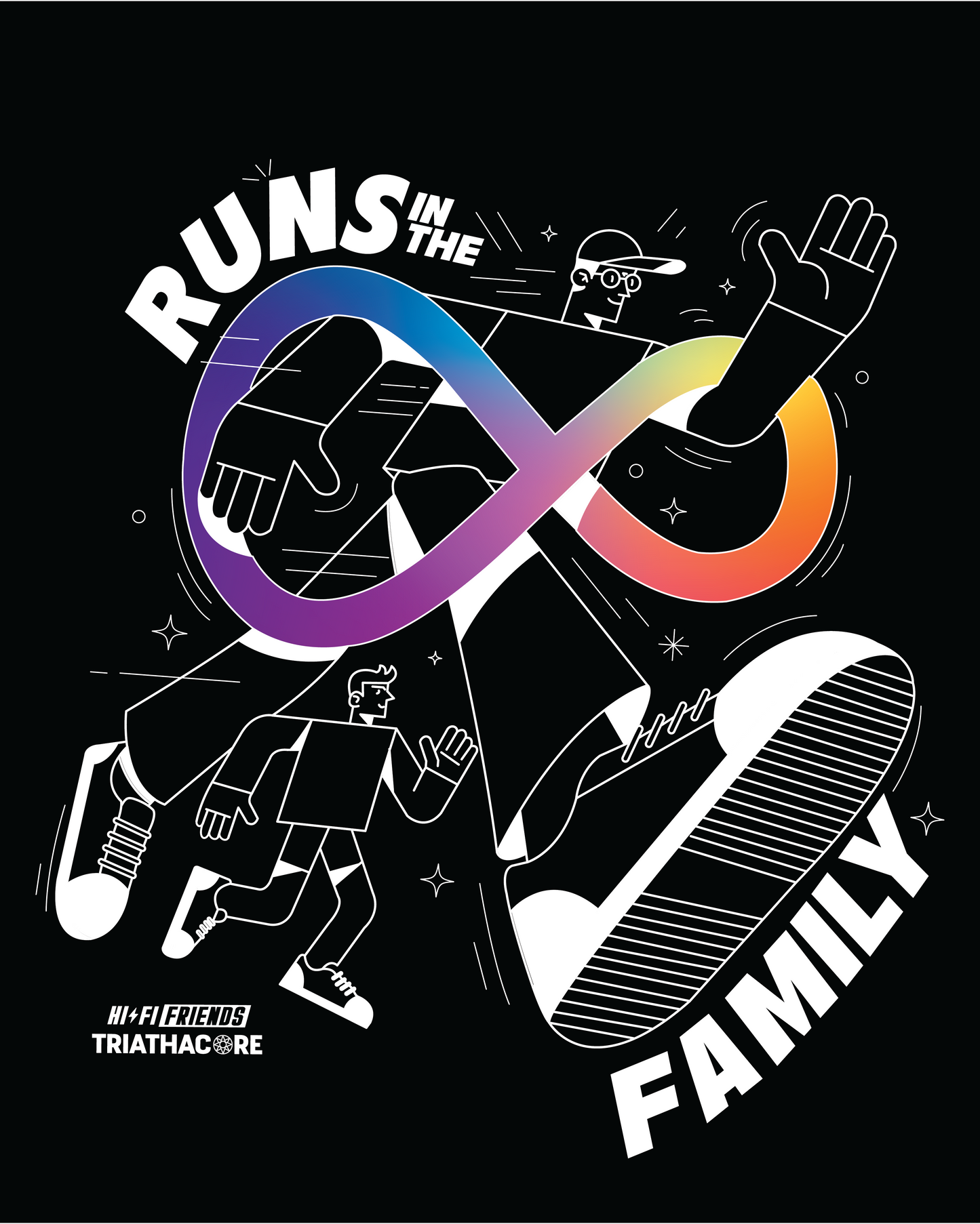 Adult Runs in the Family Father/Son Unisex Tee