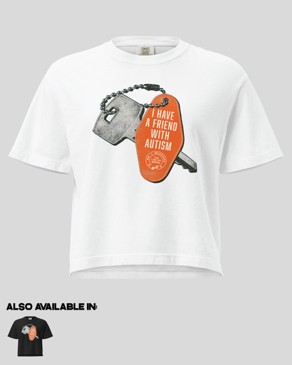 Women's I have a Friend With Autism Boxy Tee
