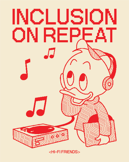 Inclusion On Repeat Ivory Tee - Hi - Fi Friends