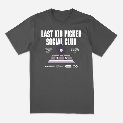 Youth Last Kid Picked Social Club Charcoal Tee