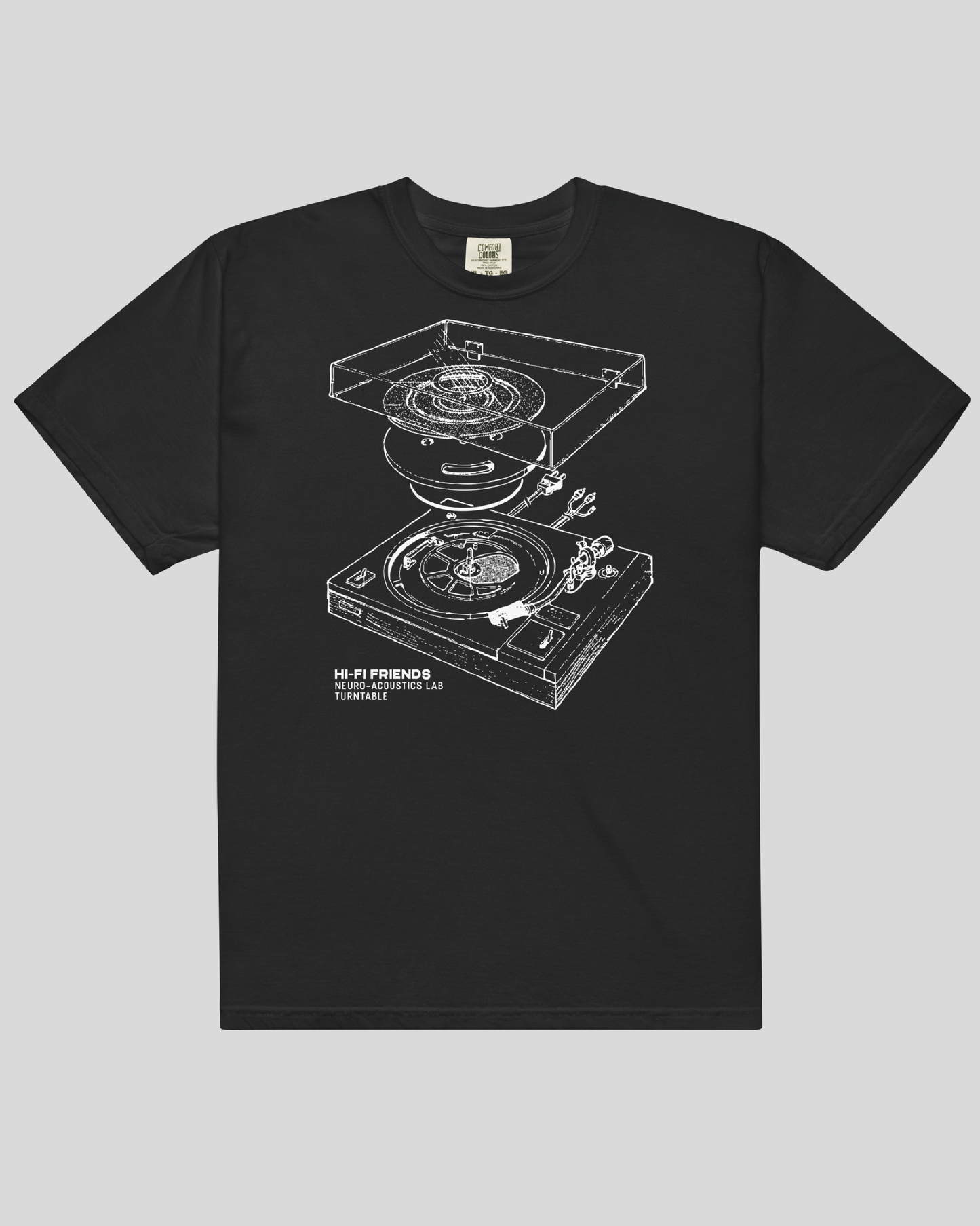 Adult Neuro-Acoustic Turntable Unisex Black Tee