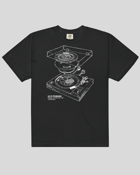Adult Neuro-Acoustic Turntable Unisex Black Tee