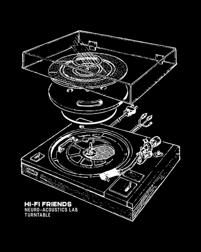Youth Neuro-Acoustics Turntable Unisex Black Tee