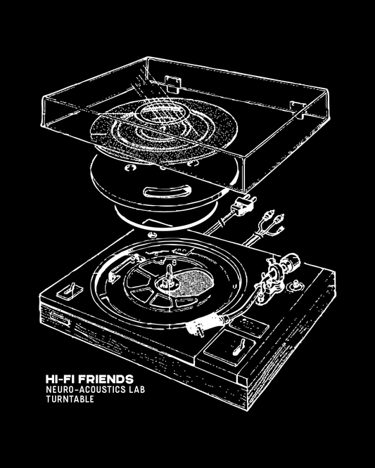 Toddler Neuro-Acoustics Turntable Unisex Black Tee