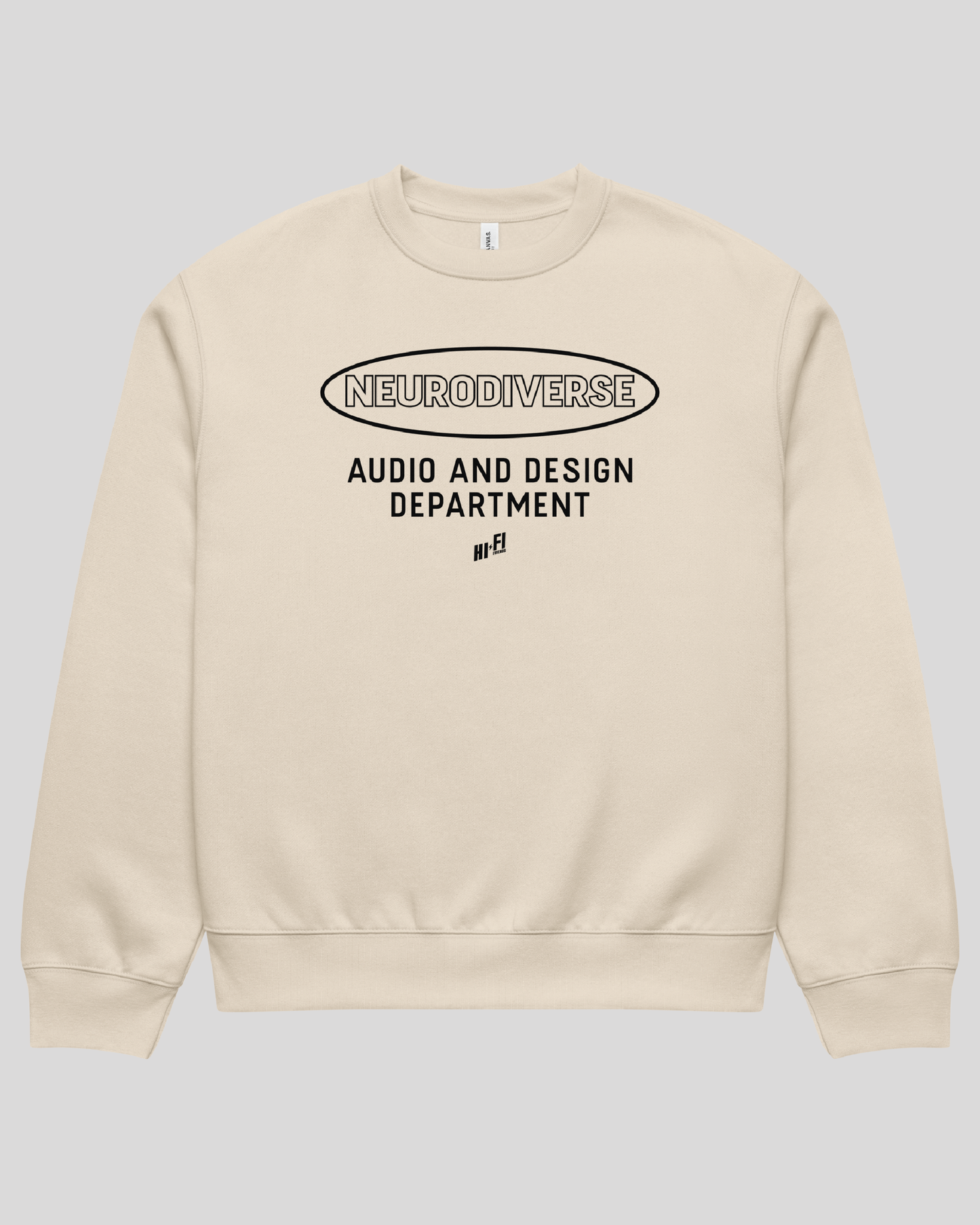 Neurodiverse Audio and Design Department Oversized Adult Crewneck