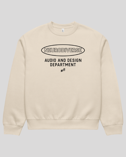 Neurodiverse Audio and Design Department Oversized Adult Crewneck