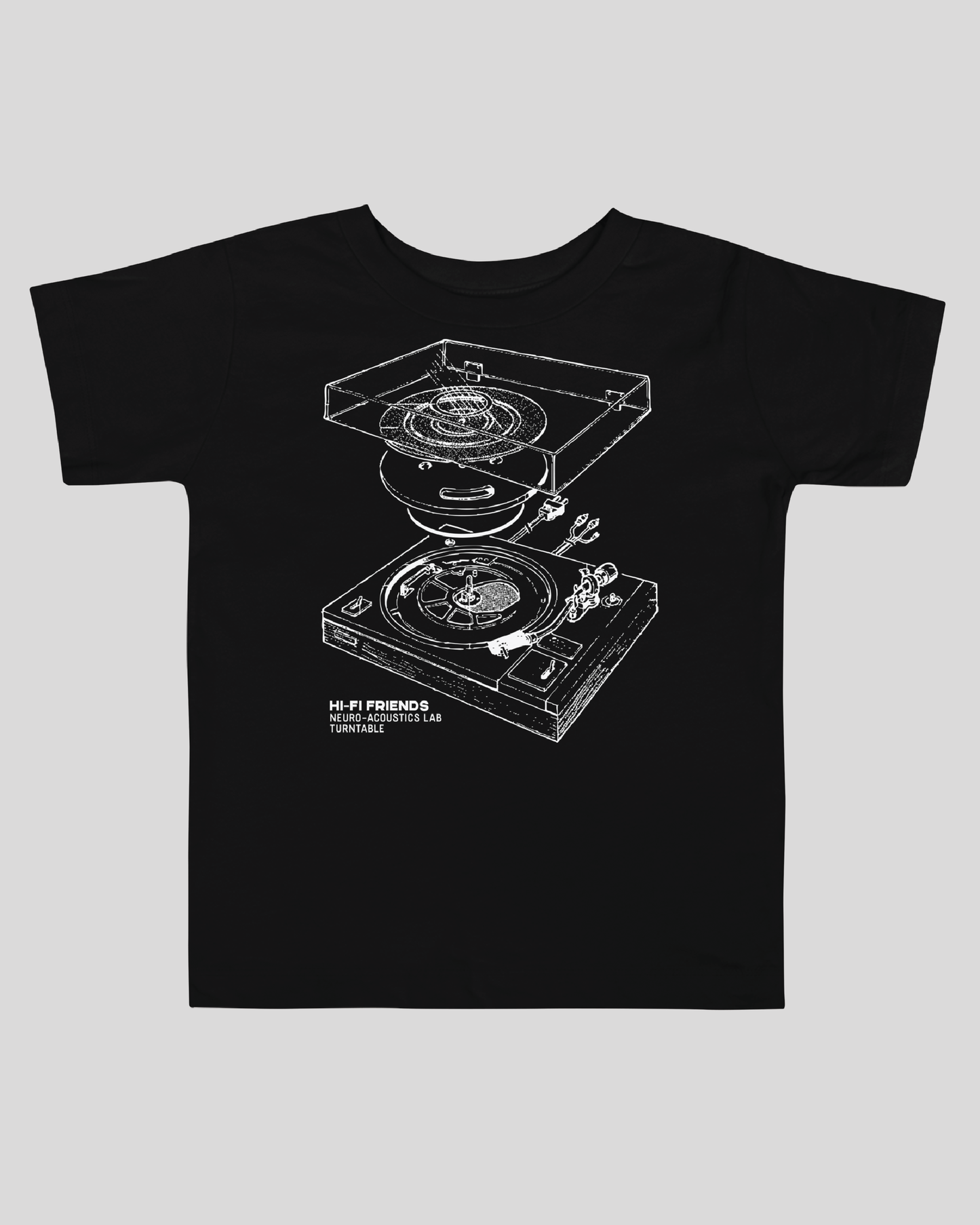 Toddler Neuro-Acoustics Turntable Unisex Black Tee