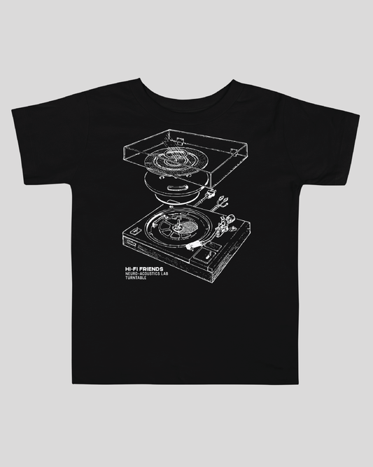 Toddler Neuro-Acoustics Turntable Unisex Black Tee