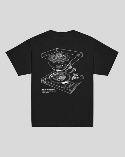 Youth Neuro-Acoustics Turntable Unisex Black Tee
