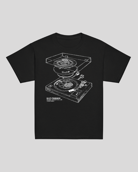 Youth Neuro-Acoustics Turntable Unisex Black Tee