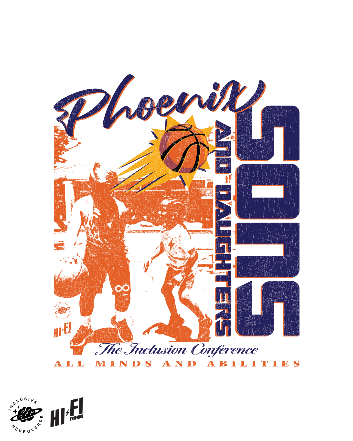 Inclusive Neuroverse X Hi-Fi Friends Collab Phoenix Sons & Daughters White Tee