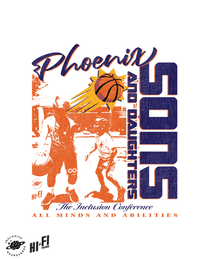 Inclusive Neuroverse X Hi-Fi Friends Collab Phoenix Sons & Daughters White Tee