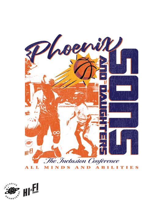 Inclusive Neuroverse X Hi-Fi Friends Collab Phoenix Sons & Daughters White Tee