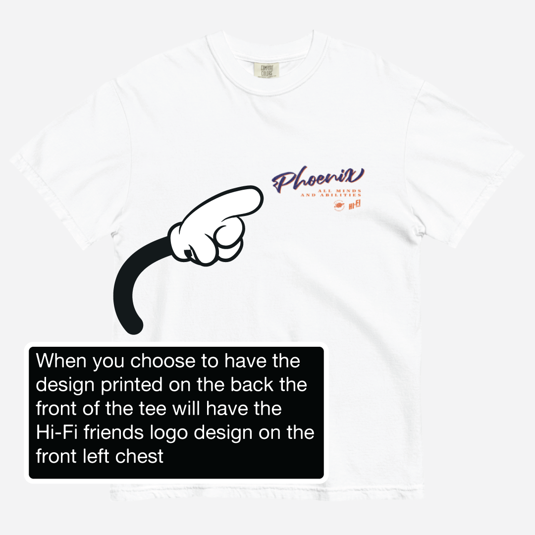 Inclusive Neuroverse X Hi-Fi Friends Collab Phoenix Sons & Daughters White Tee