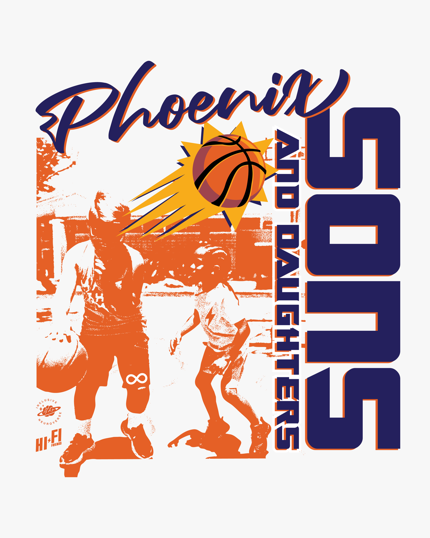 Youth Inclusive Neurovers X Hi-Fi Friends Collab Phoenix White Tee