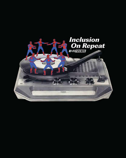 Adult Inclusion on Repeat Unisex Black Tee