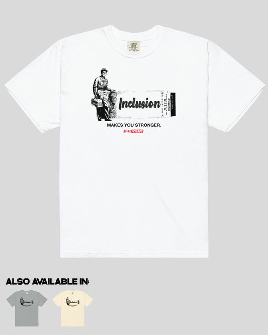 Adult Inclusion Makes You Stronger Unisex White Tee
