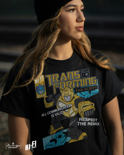 Aesthetiqe Philosophie x Hi-Fi Friends Collab: Transforming The Script Black Tee