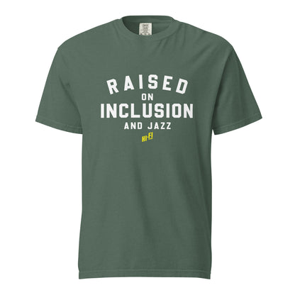 Adult Raised On Inclusion Unisex Blue Spruce Tee