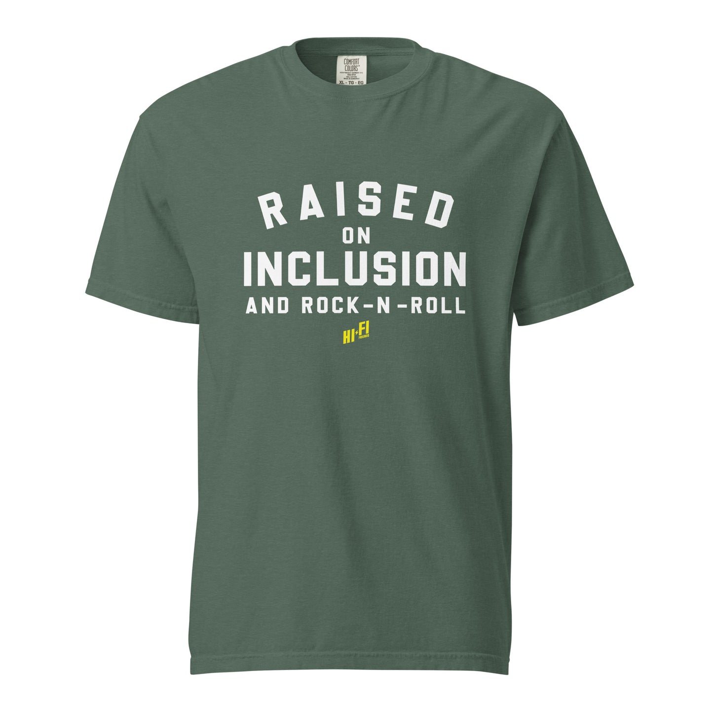 Adult Raised On Inclusion Unisex Blue Spruce Tee