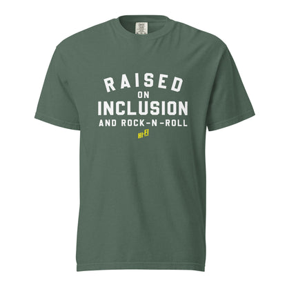 Adult Raised On Inclusion Unisex Blue Spruce Tee