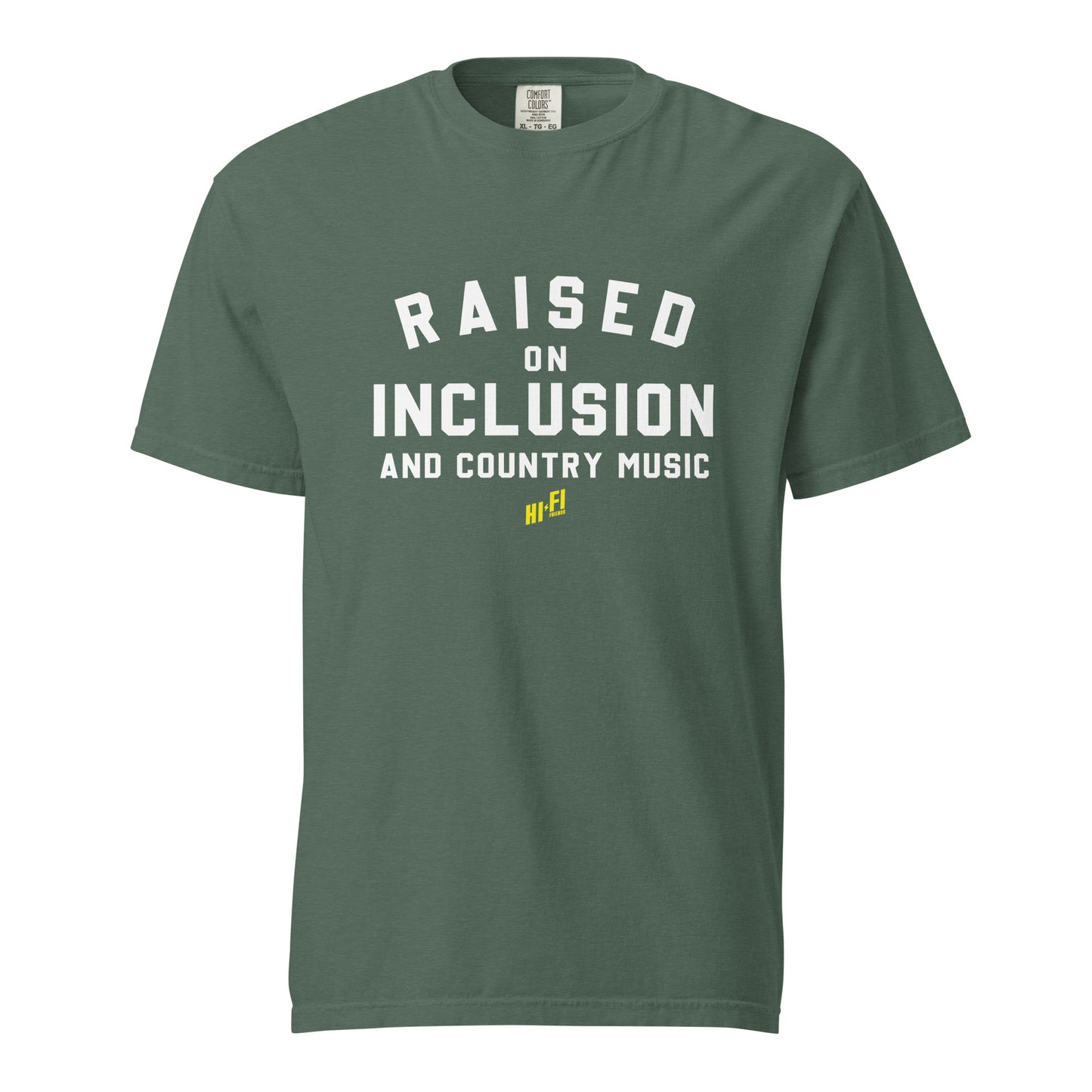Adult Raised On Inclusion Unisex Blue Spruce Tee