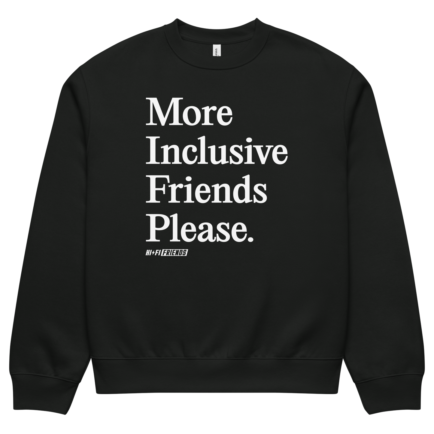 More Inclusive Friends Oversized Adult Crewneck