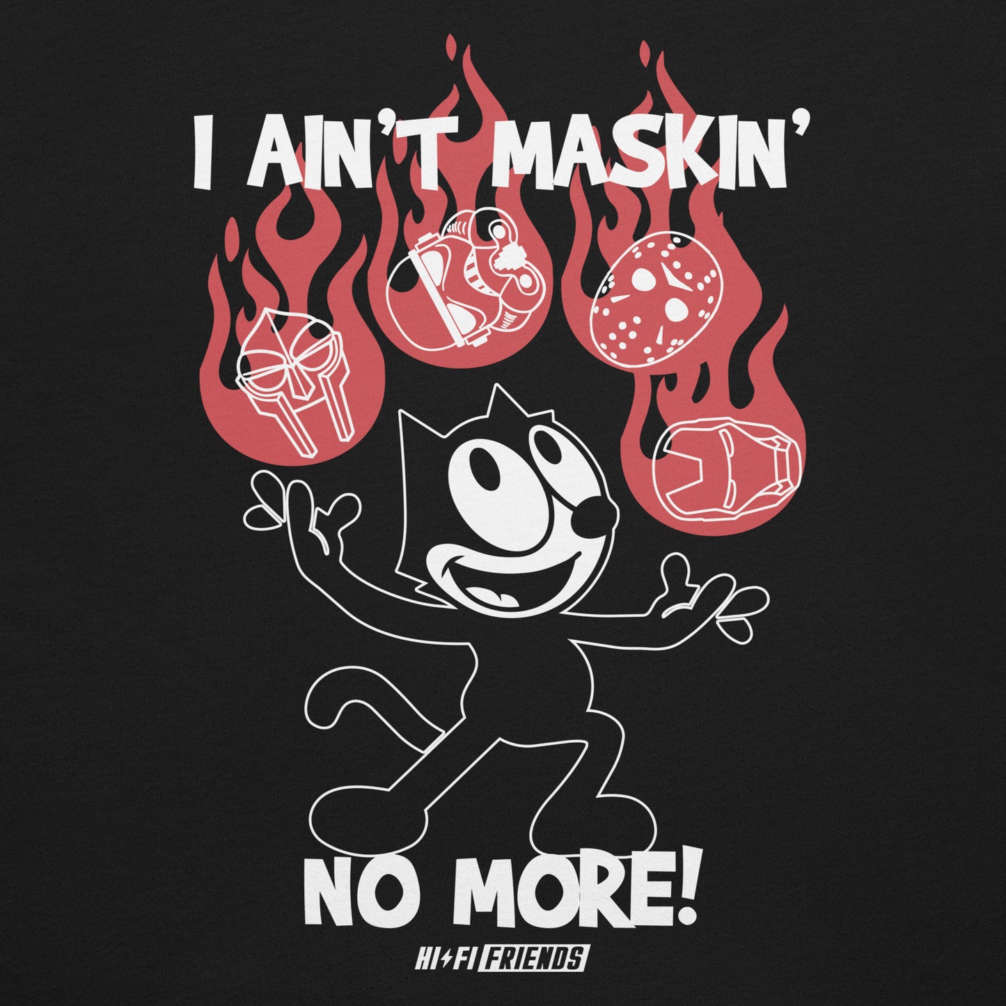 I Ain't Maskin' No More Adult Black Tee