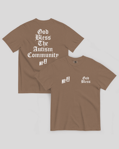 Adult God Bless The Autism Community Unisex Tee