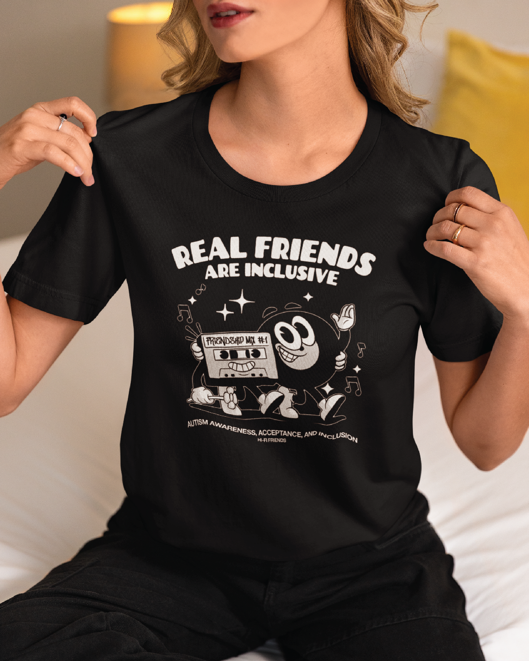 Adult Real Friends Are Inclusive Unisex Tee