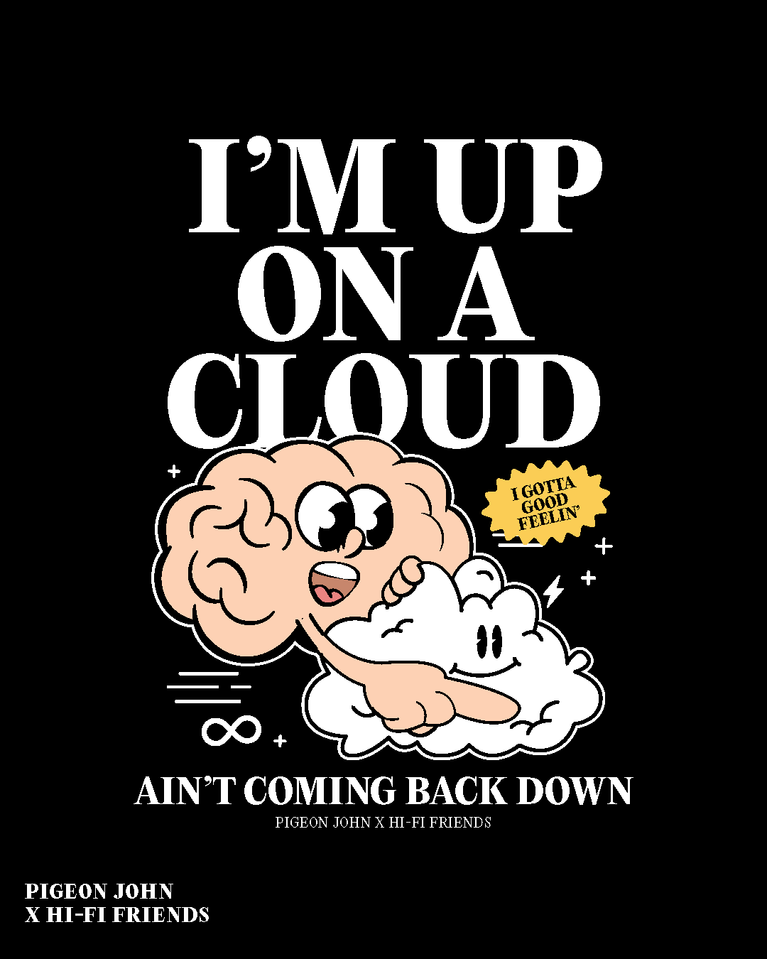 Toddler Up On a Cloud - Pigeon John Unisex Tee