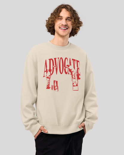 Advocate Oversized Black Adult Crewneck