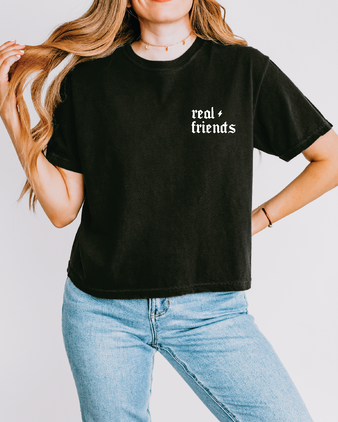 Women's Real Friends Boxy Tee