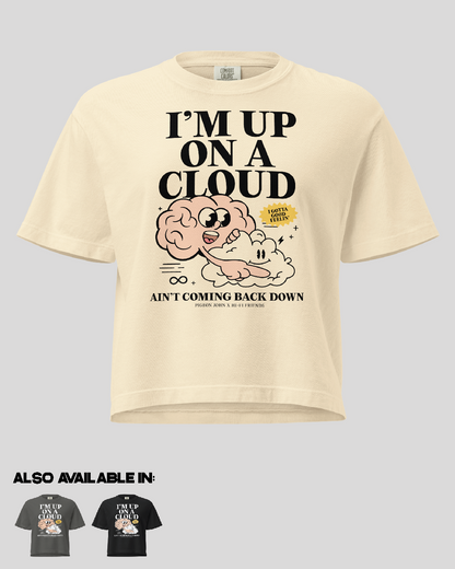 Women's Up On A Cloud - Pigeon John Boxy Tee