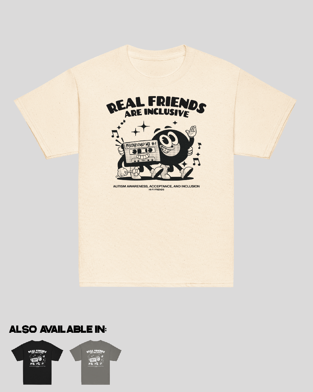 Youth Real Friends Are Inclusive Unisex Tee