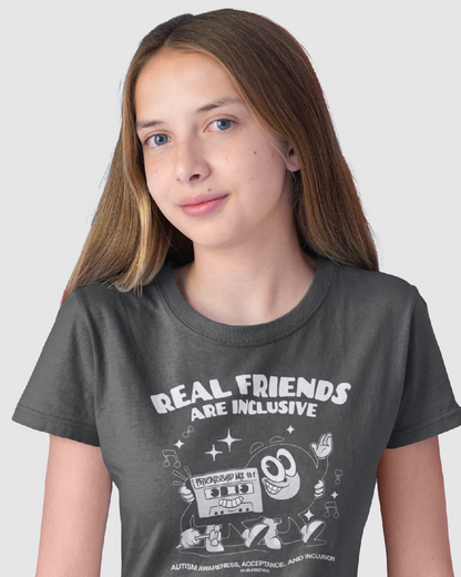 Youth Real Friends Are Inclusive Unisex Tee