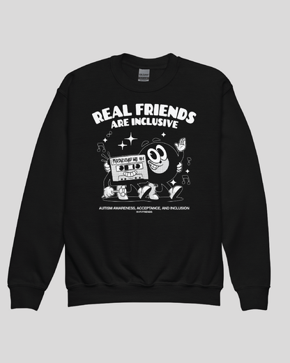 Youth Real Friends Are Inclusive Unisex Crewneck