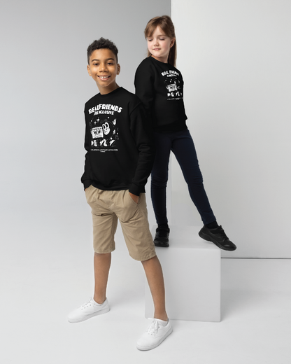 Youth Real Friends Are Inclusive Unisex Crewneck