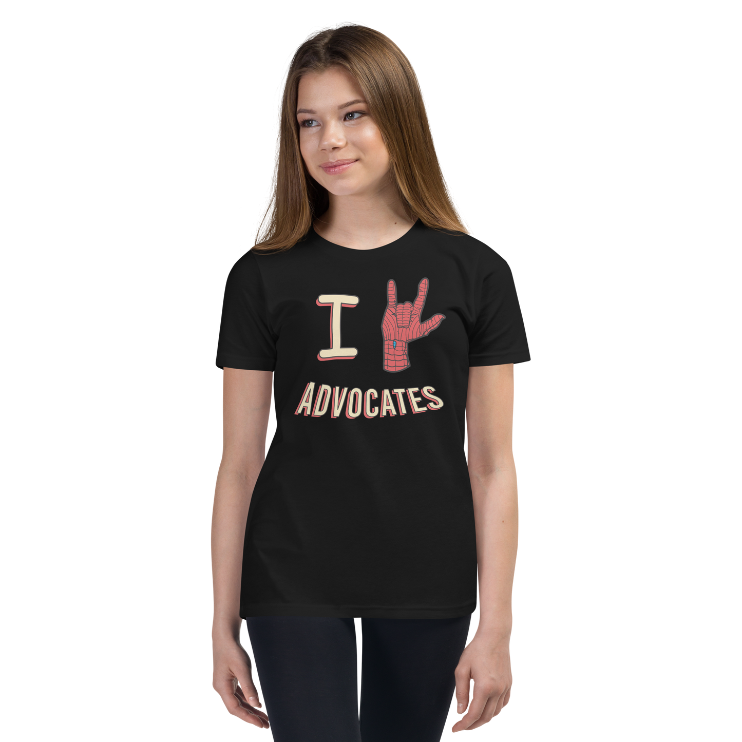 Youth I Love Advocates Black Tee