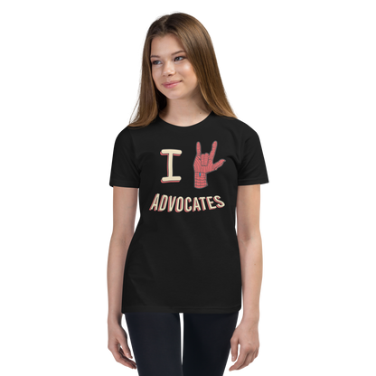 Youth I Love Advocates Black Tee