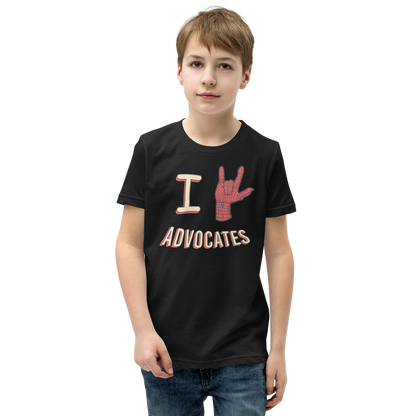 Youth I Love Advocates Black Tee