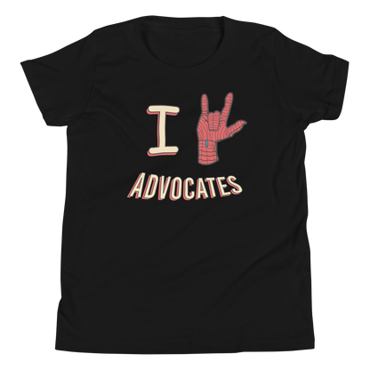 Youth I Love Advocates Black Tee