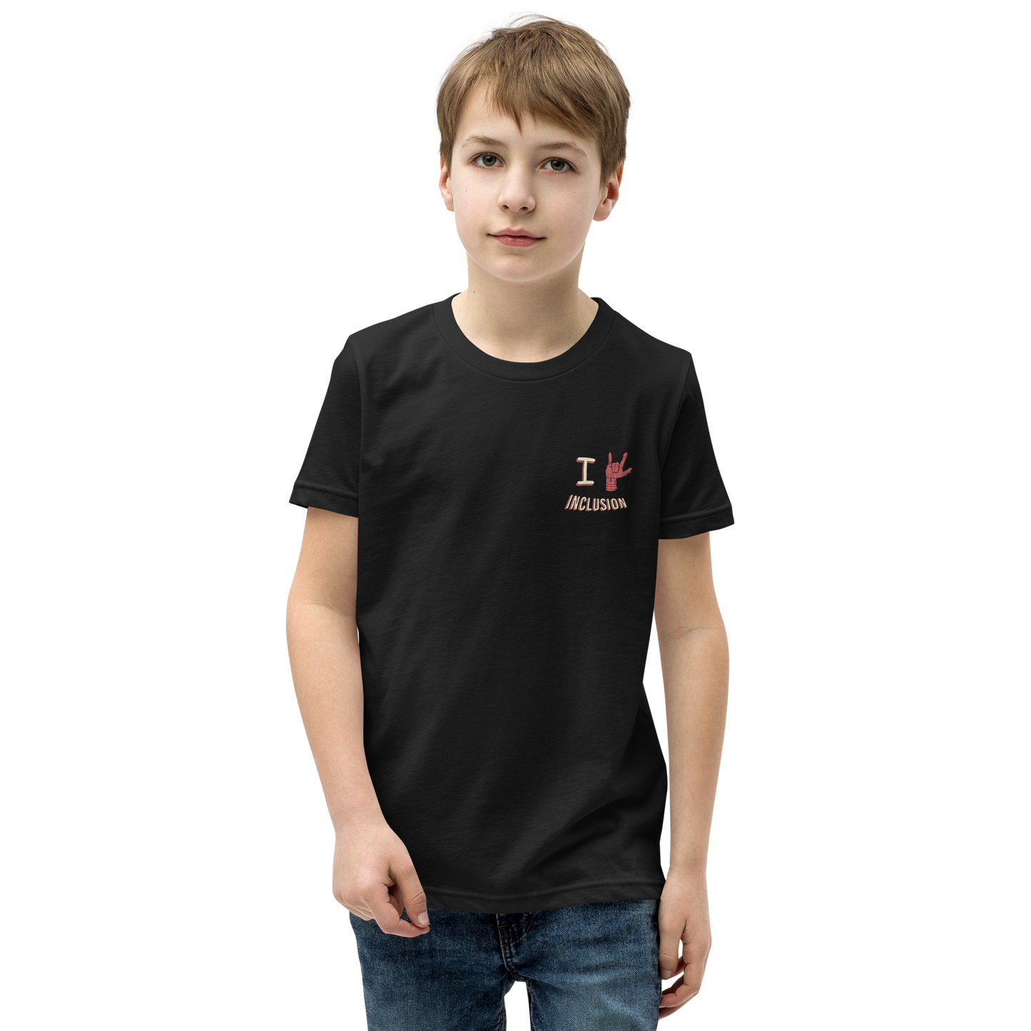 Youth I Love Inclusion Black Tee