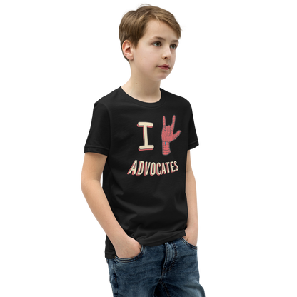 Youth I Love Advocates Black Tee