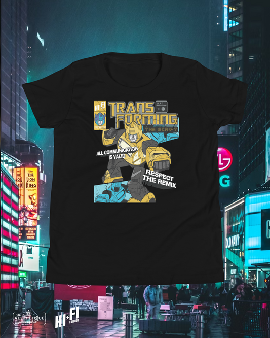 Youth Aesthetique Philosophie X Hi-Fi Friends Collab Transforming The Script Black Tee